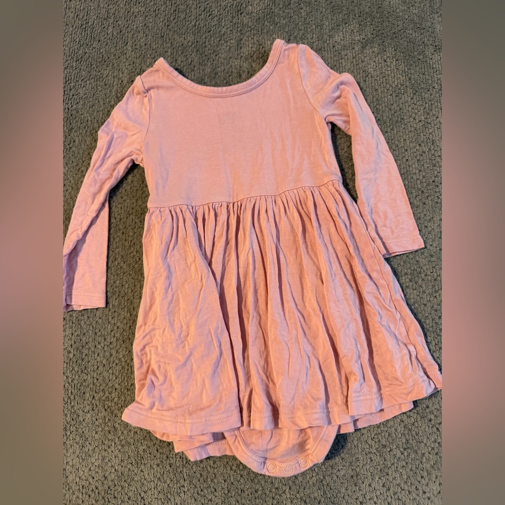 12-18 Month Little Sleepies Play Pink Long Sleeve Dress